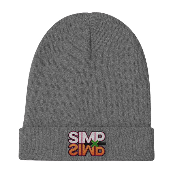 The Simp x Simp beanie is made from grey 100% Soft-Touch Acrylic ( 55% Polyester/45% Acrylic). It has embroidered Simp x Simp logo inspired by the Hunter Hunter logo. Pretty Nerdy.